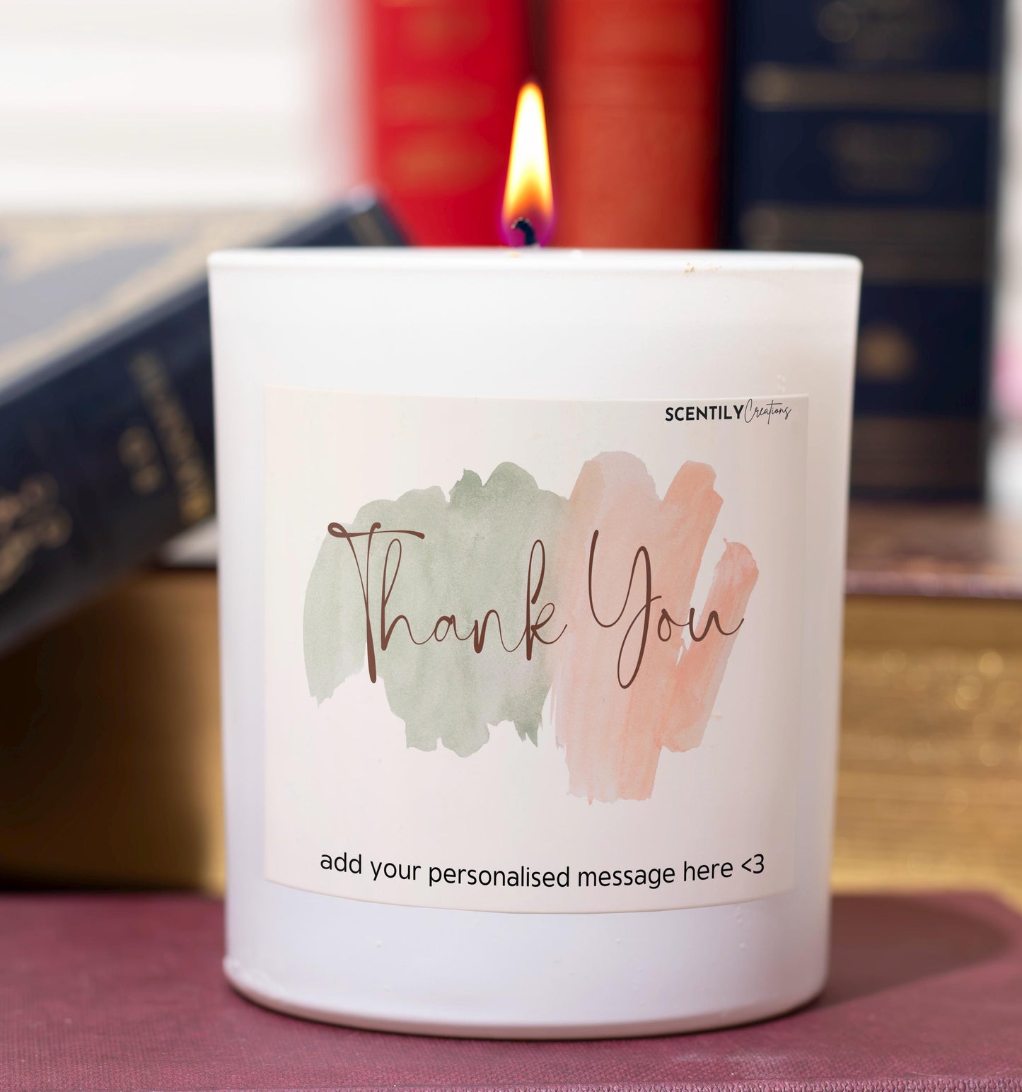 Thank You Watercolour Scented Candle