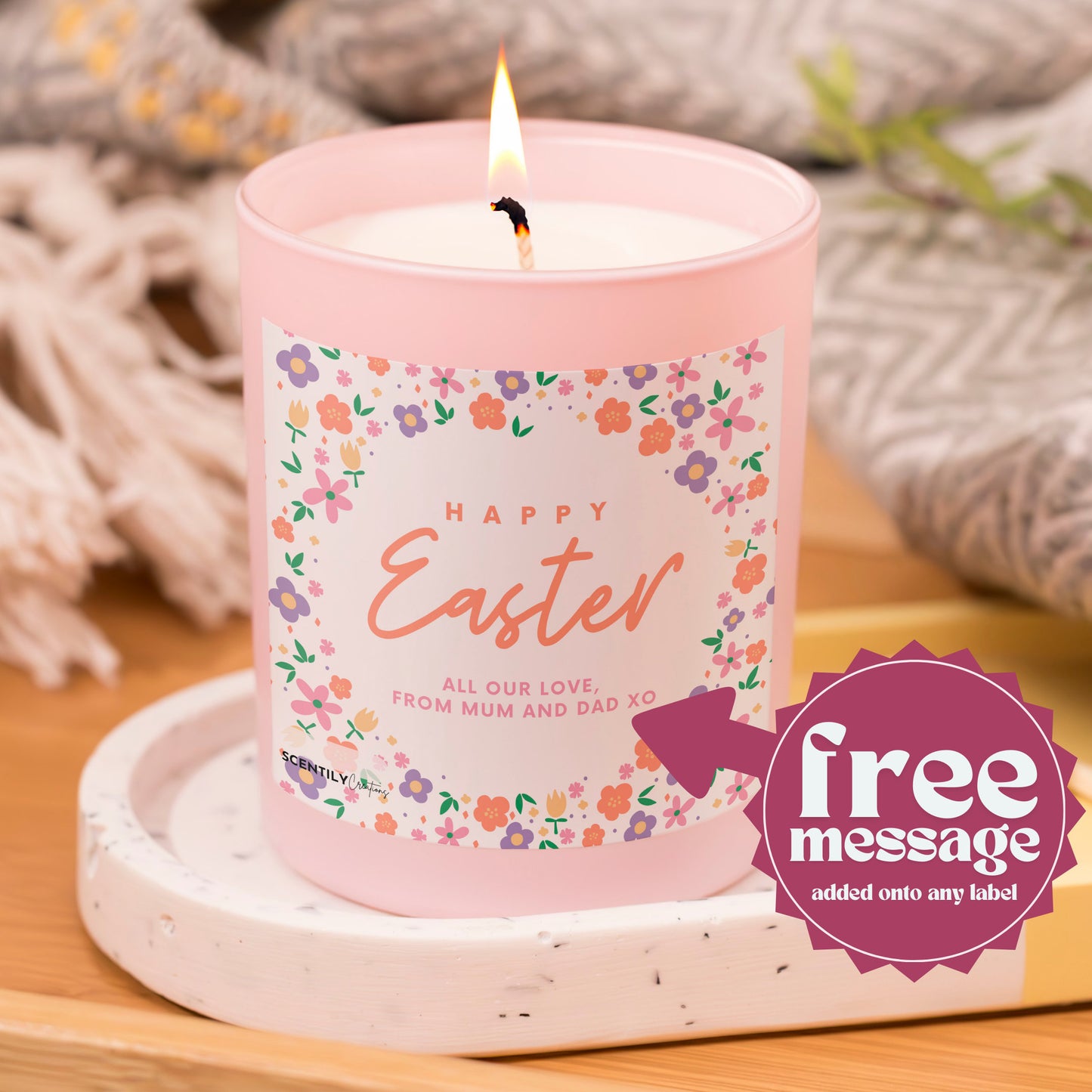 Easter Personalised Scented Candle
