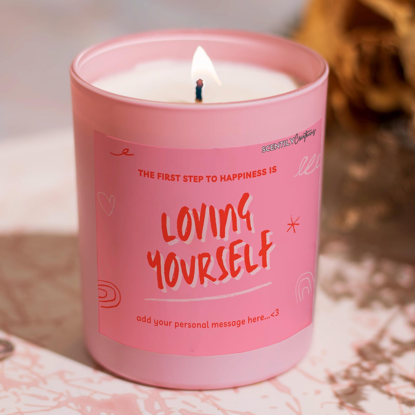 Valentine Love Yourself Candle Anniversary