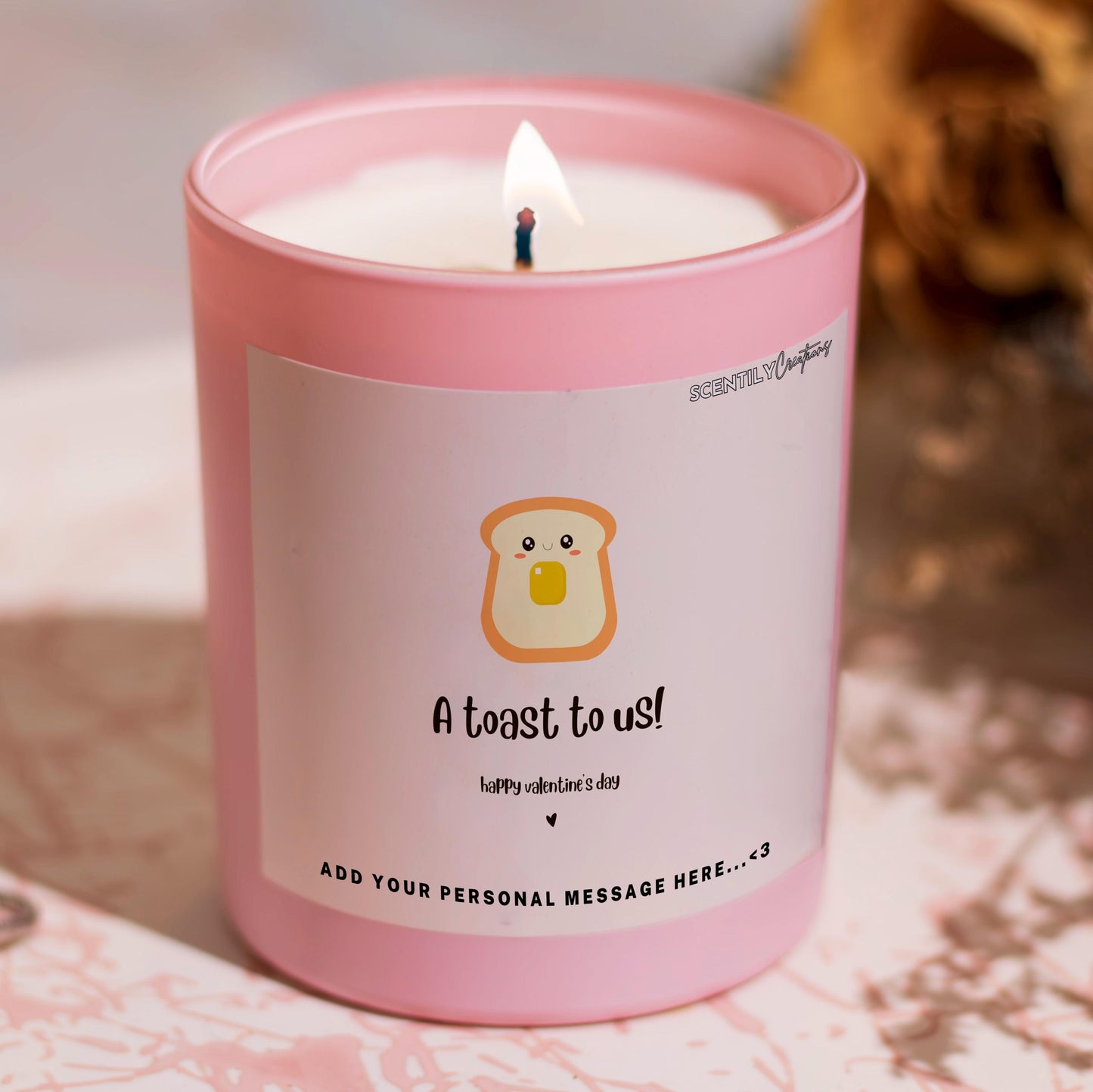 Valentine Toast to Us Candle