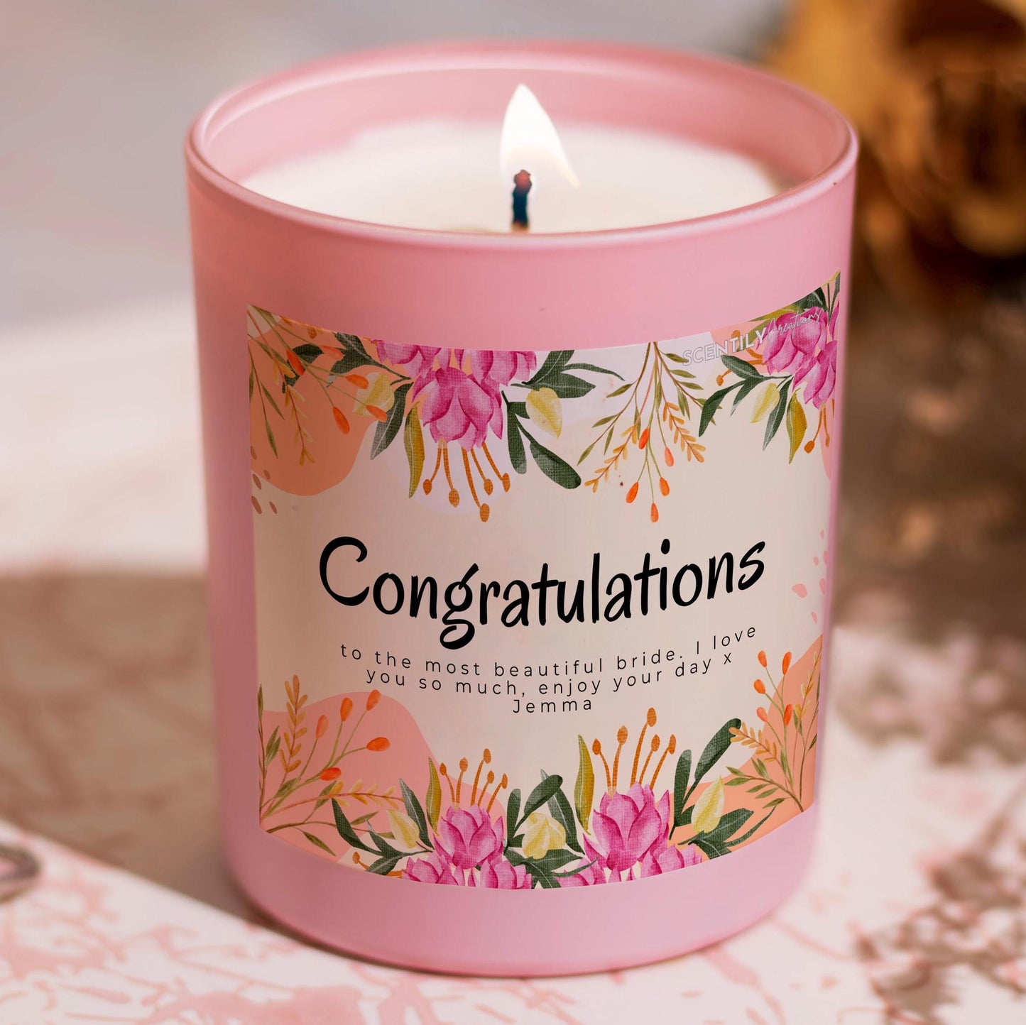 Wildflower Congratulations Candle