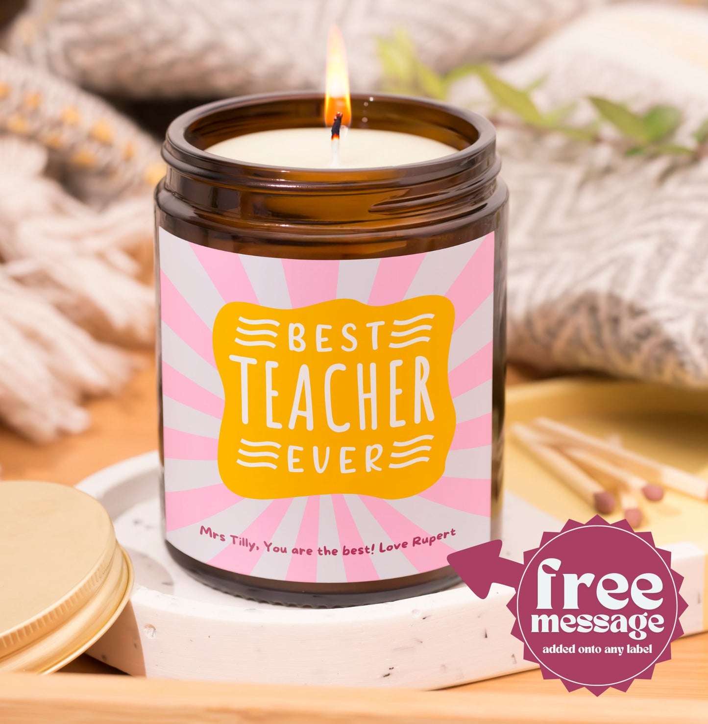 Best Teacher Ever Scented Candle