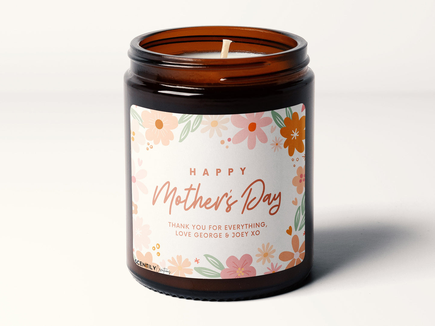 Flowers Mother's Day Candle