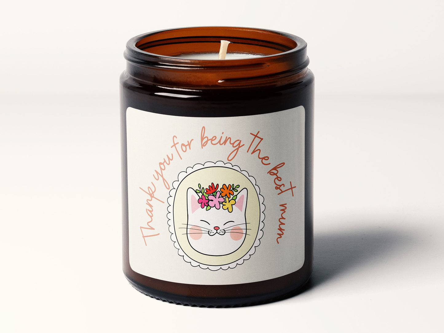 Mothers Day Cat Mum Candle