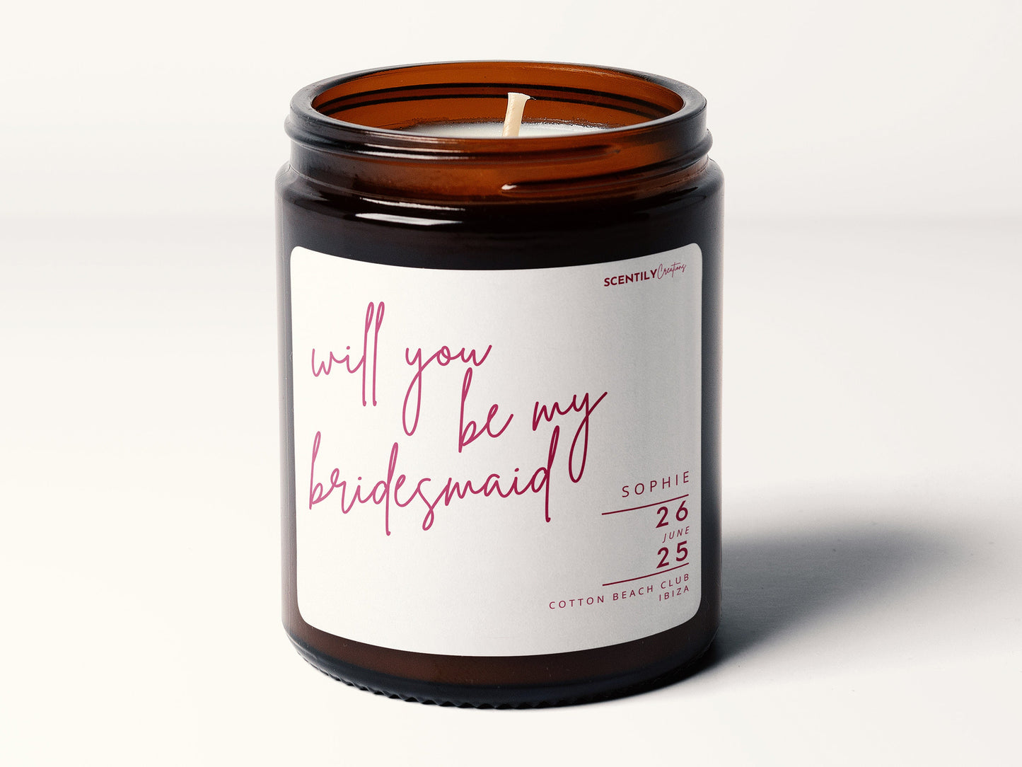 Wedding Date Candle