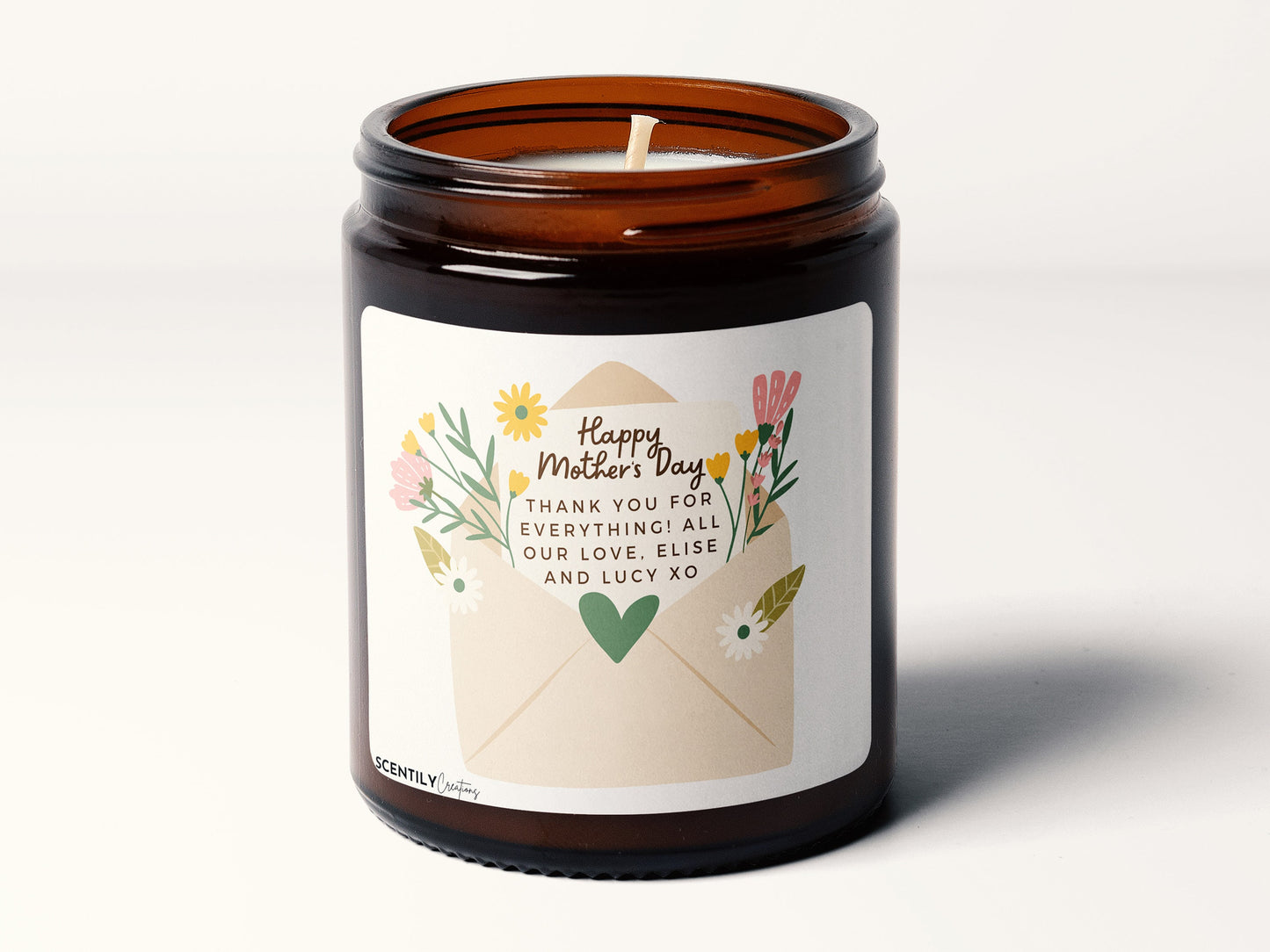 Mothers Day Gift Letter Candle