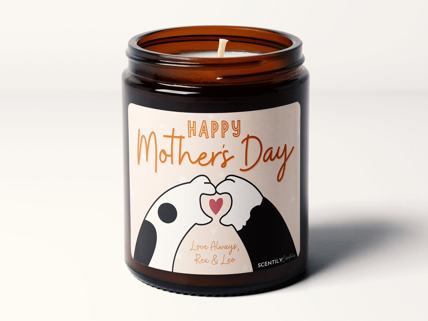 Mothers Day Cat Paws Candle