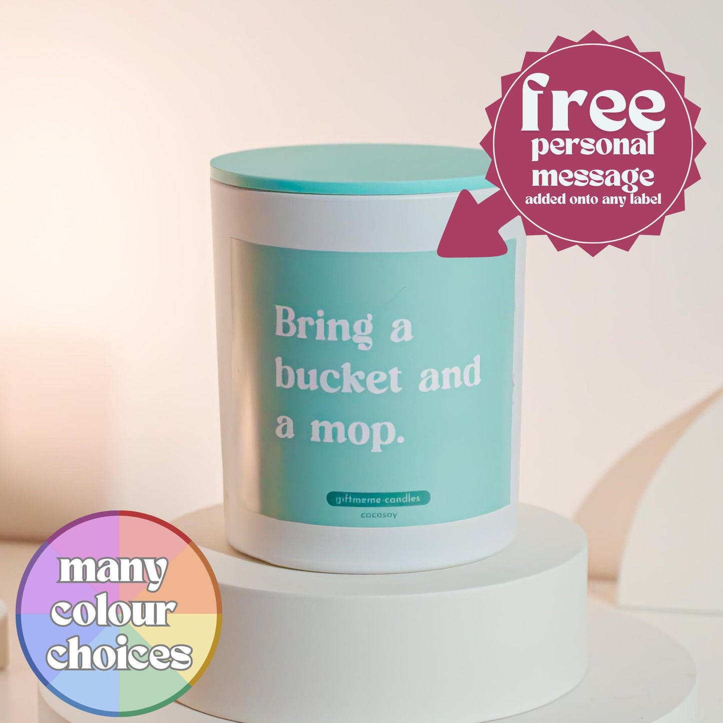 Bucket and Mop Candle