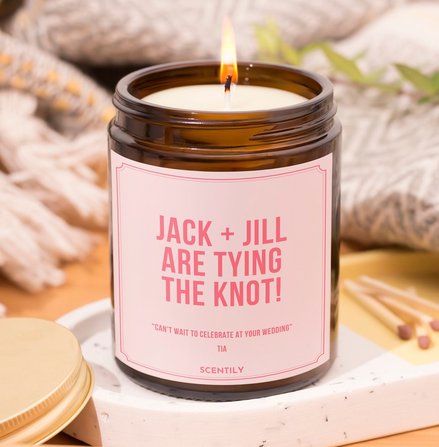 Tying the Knot Married Candle