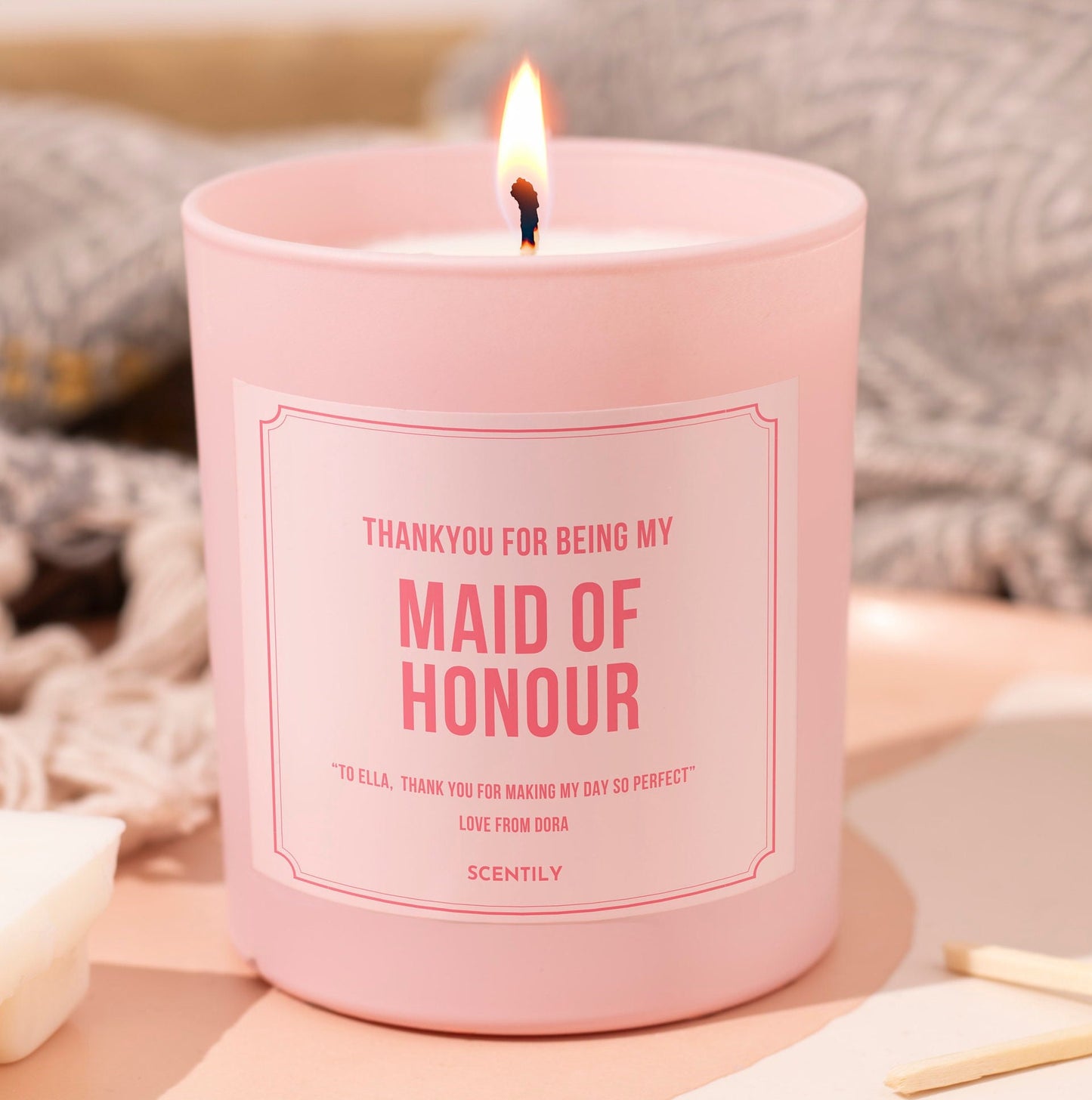 Maid of Honour Thankyou Scented Candle