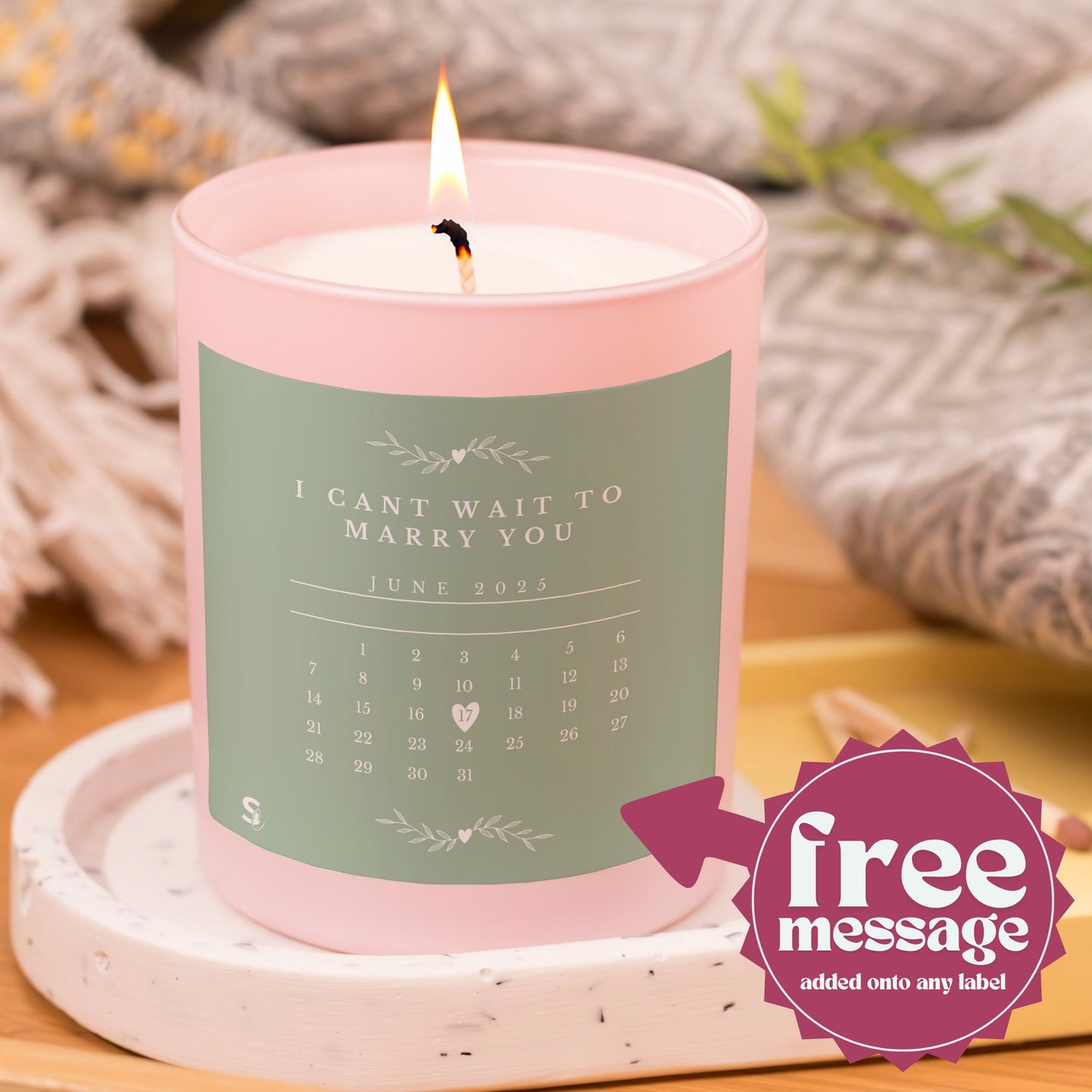 Calendar Date Scented Candle