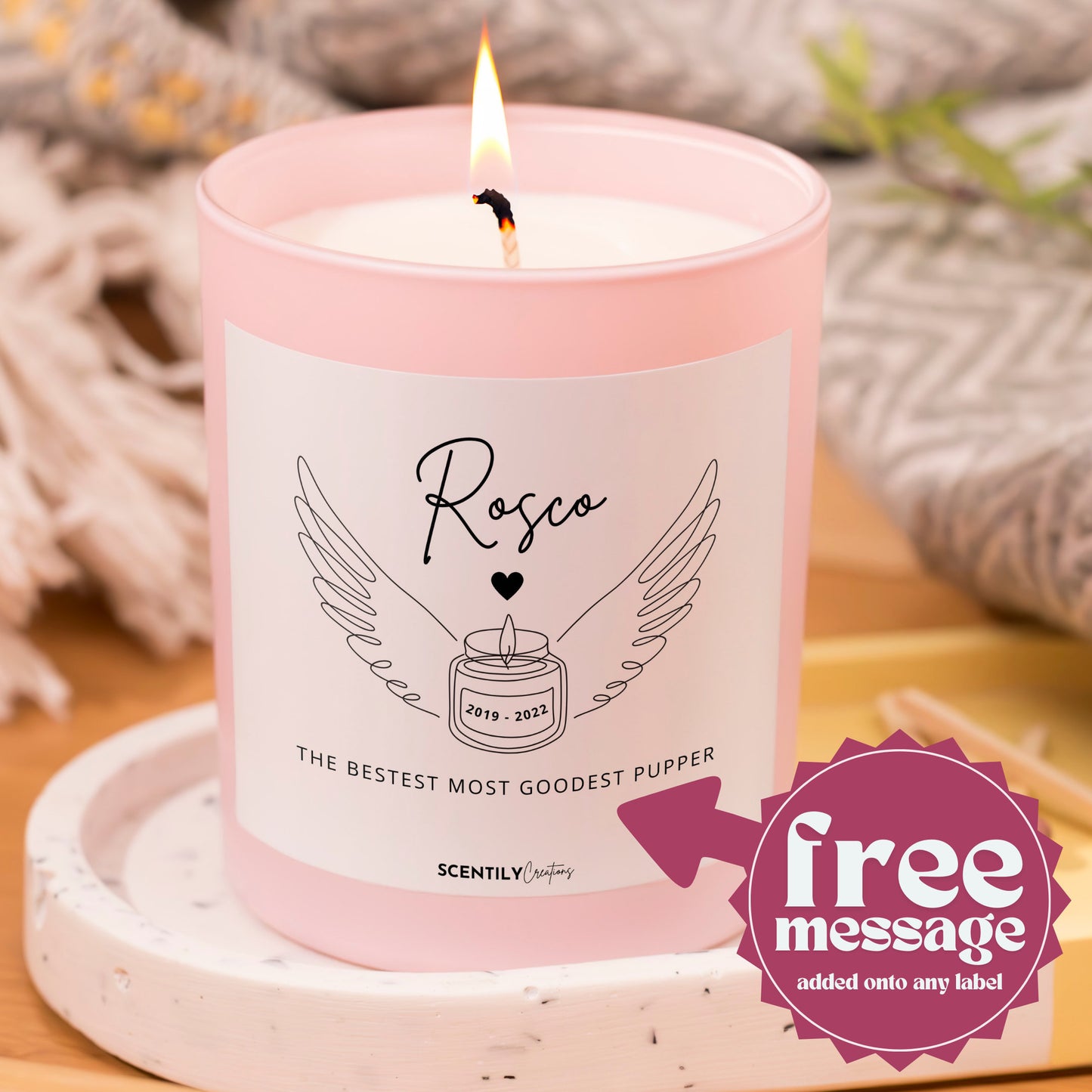 Remembrance Wings Pet Candle