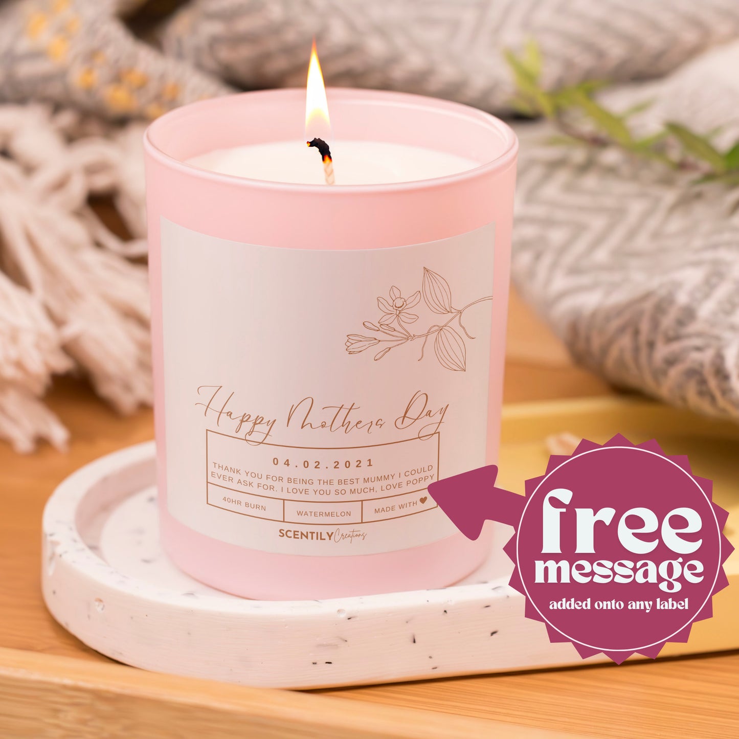 Happy Mothers Day Scented Candle