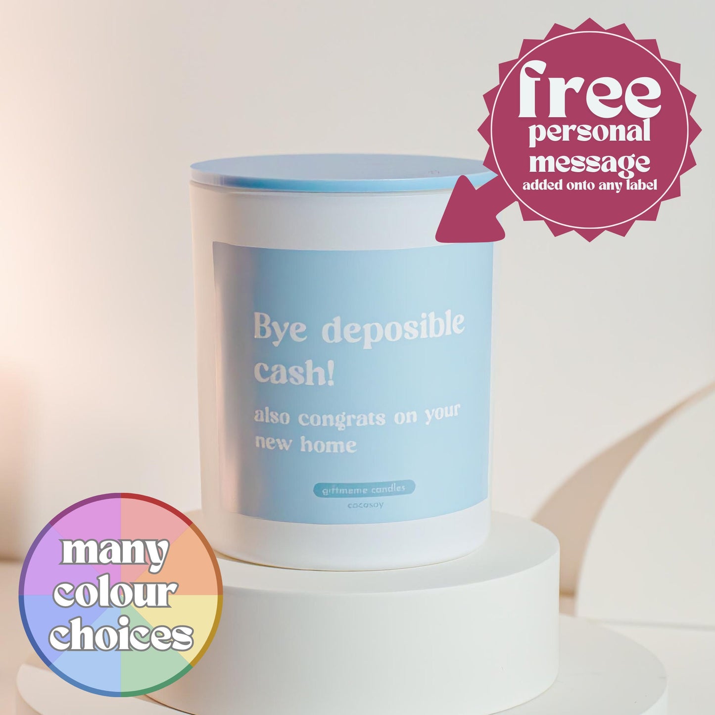 New Home Bye Disposable Cash Candle