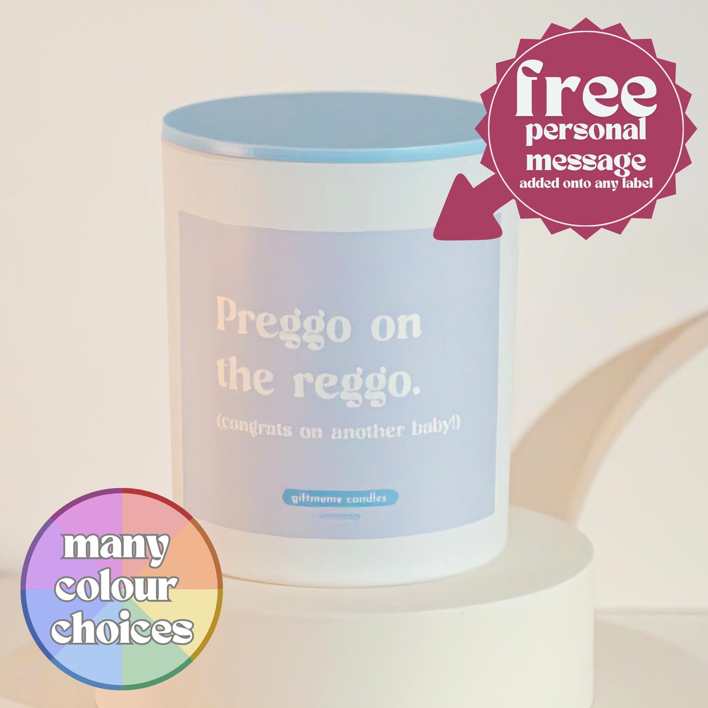 Preggo on the Reggo Scented Candle
