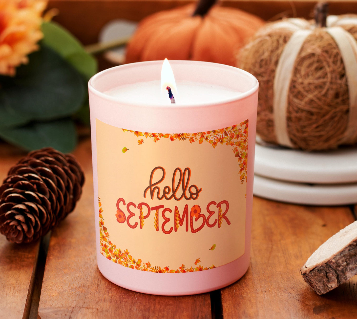 September Autumn Leaves Scented Candle