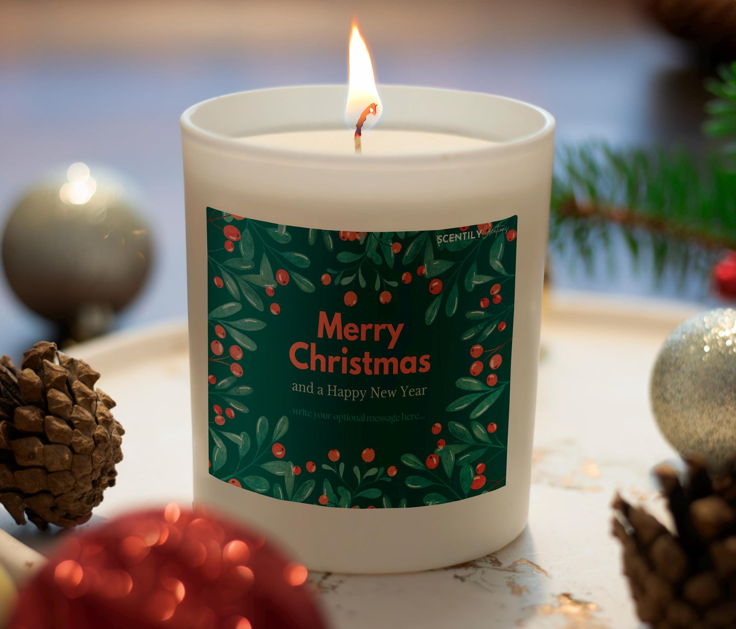 Merry Christmas Mistletoe Scented Candle