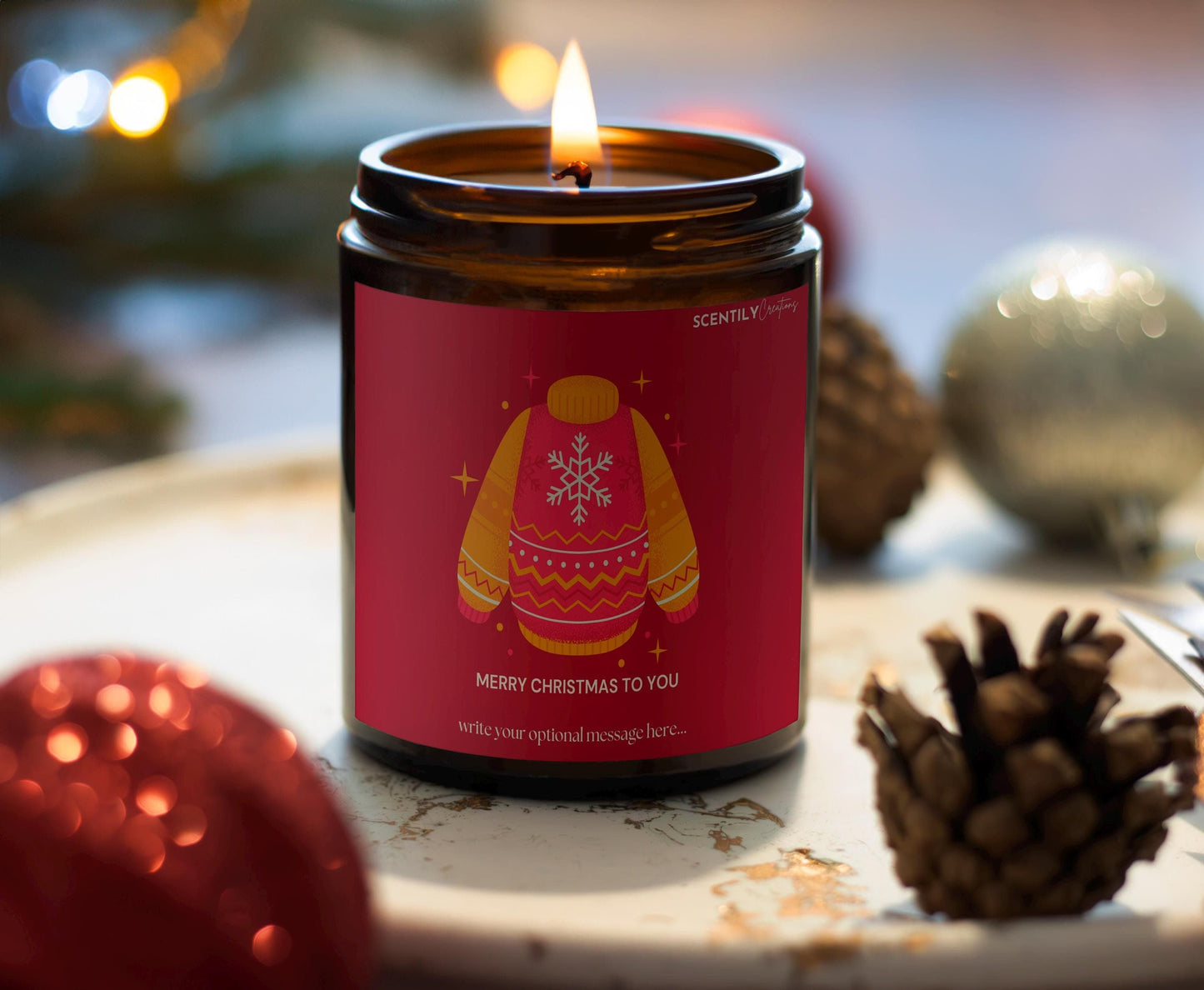 Merry Christmas Sweater Scented Candle
