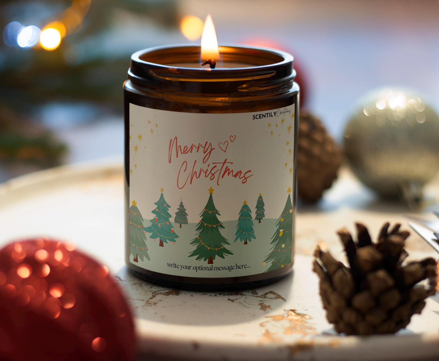 Merry Christmas Trees Scented Candle