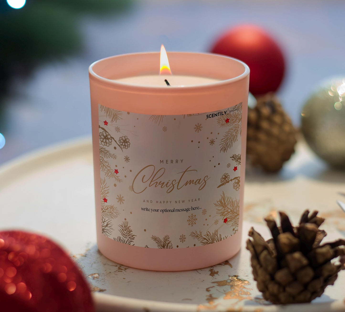 Festive Christmas Scented Candle