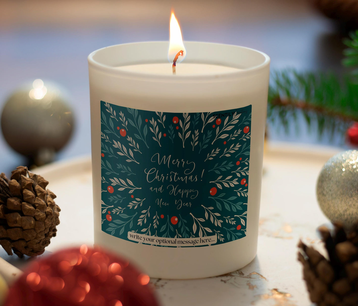 Merry Christmas & Happy New Year Scented Candle