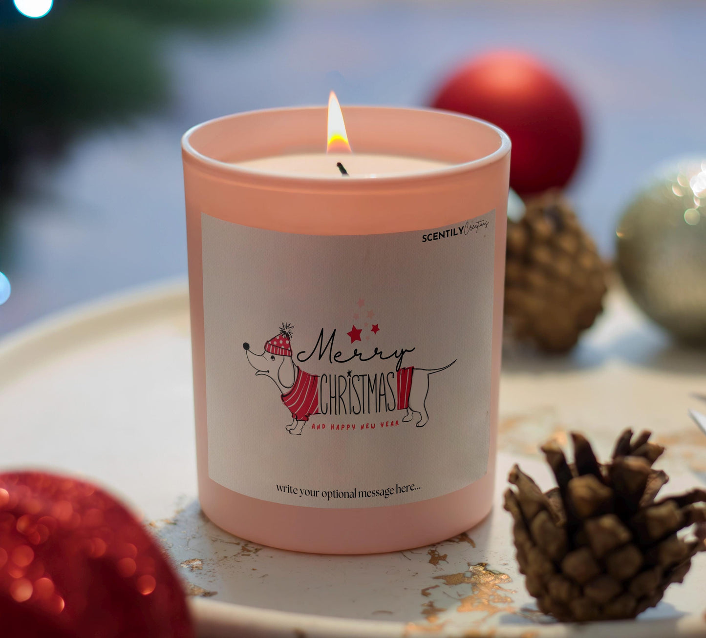 Christmas Dog Scented Candle