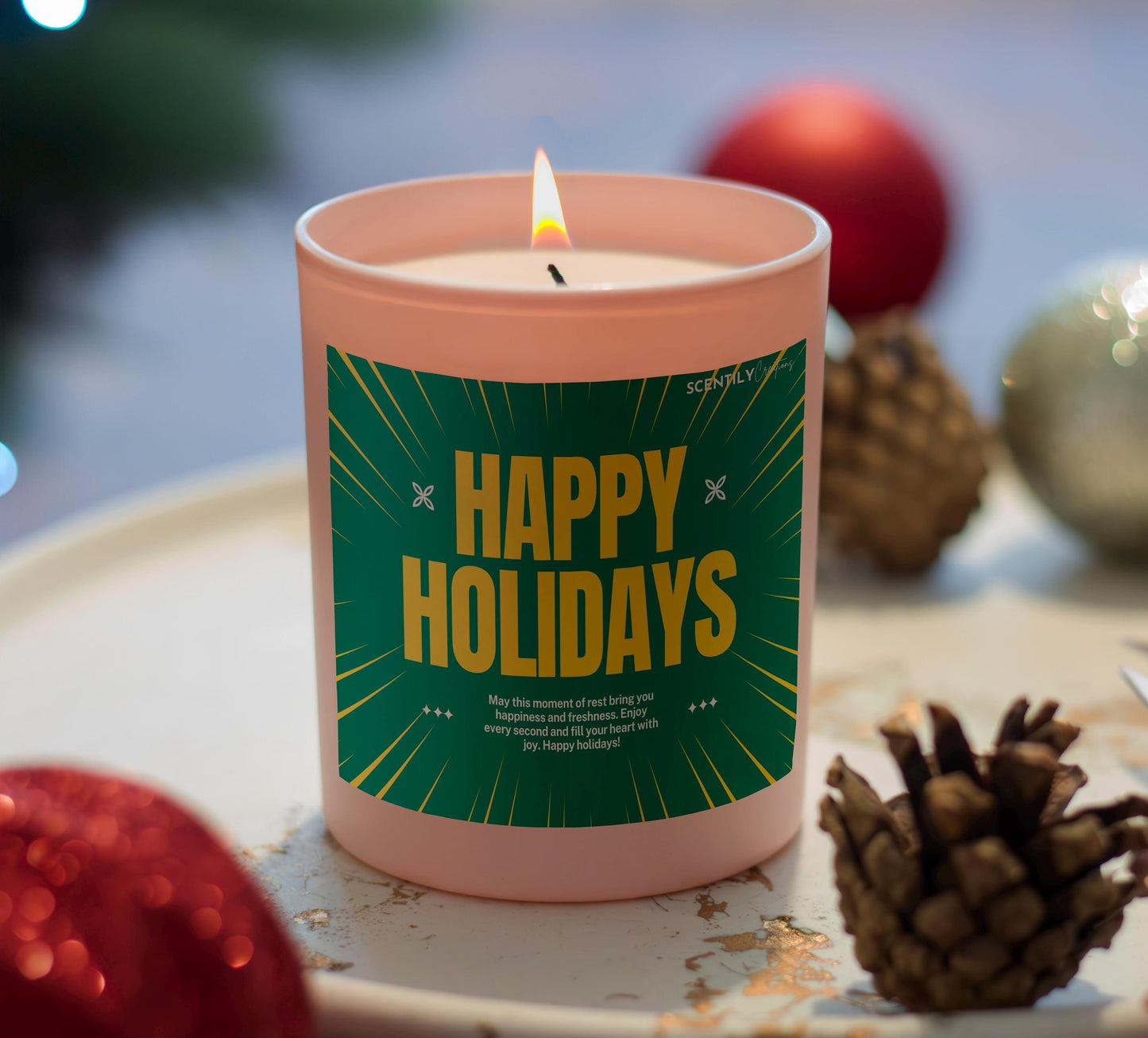 Happy Holidays Scented Candle