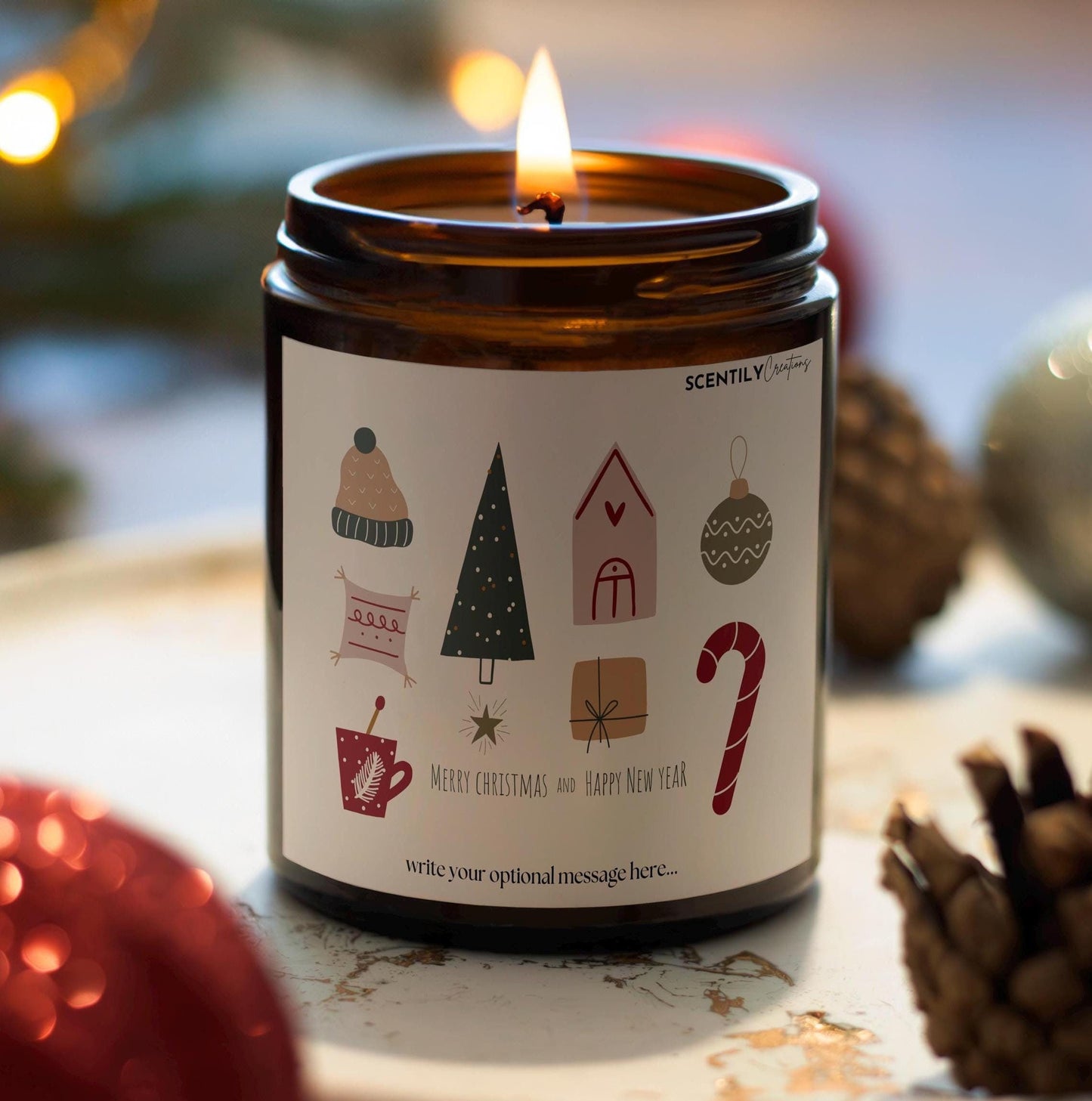 Cute Christmas Bits Scented Candle