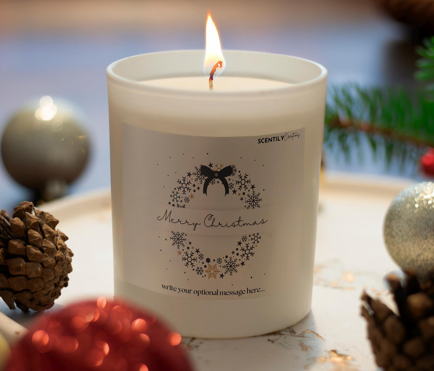 Christmas Wreath Scented Candle