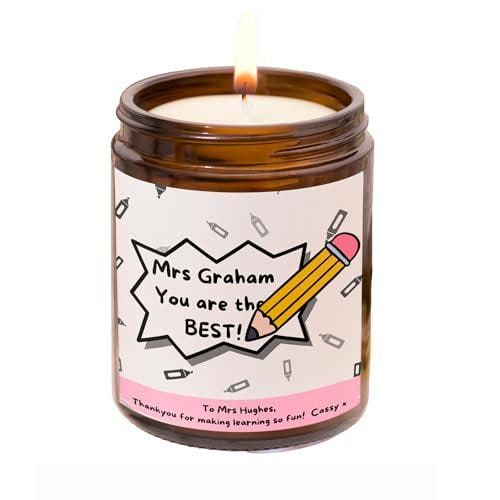 Thank You Best Teacher Personalised Candle