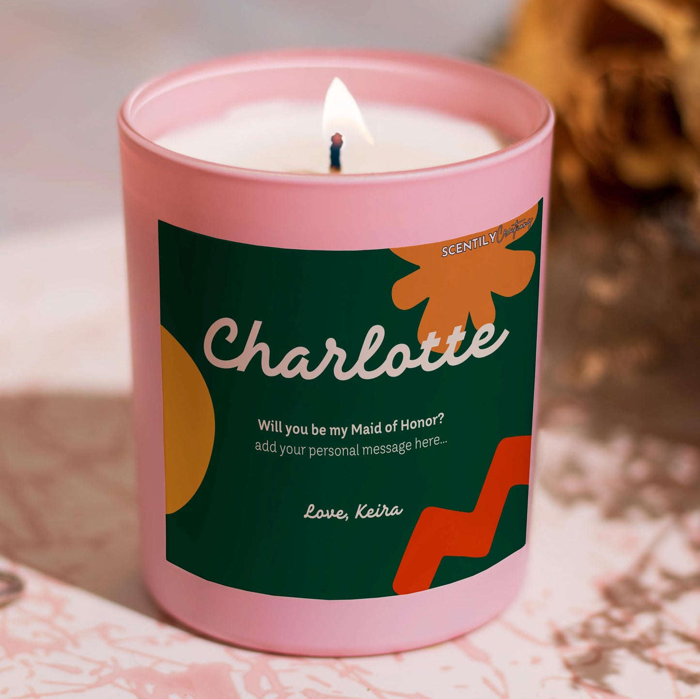 Custom Bridesmaid Scented Candle