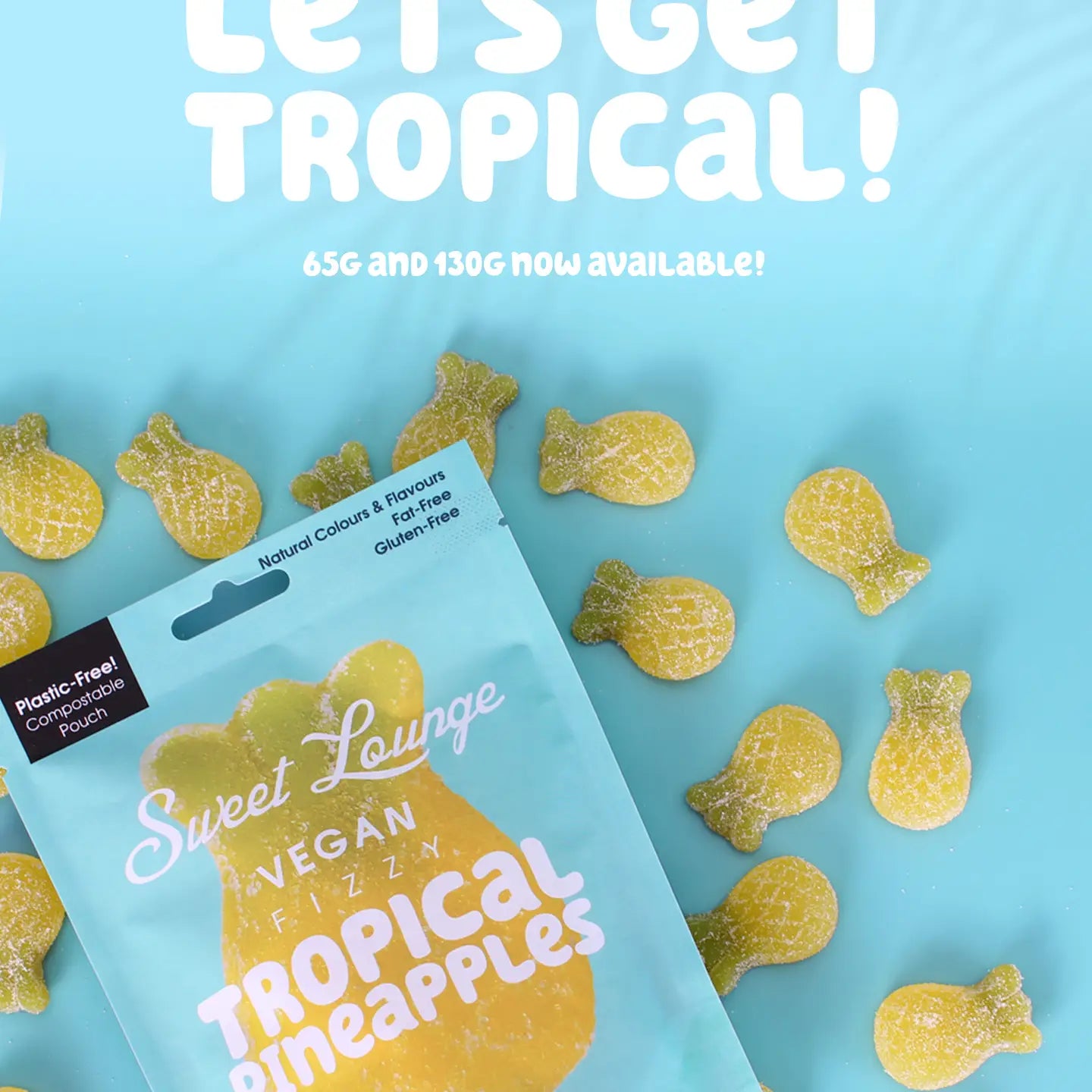 Vegan Fizzy Tropical Pineapples (Plastic-Free) 65g