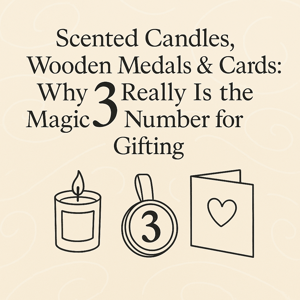 Scented Candles, Wooden Medals & Cards: Why 3 Really Is the Magic Number for Gifting
