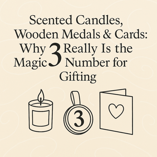 Scented Candles, Wooden Medals & Cards: Why 3 Really Is the Magic Number for Gifting