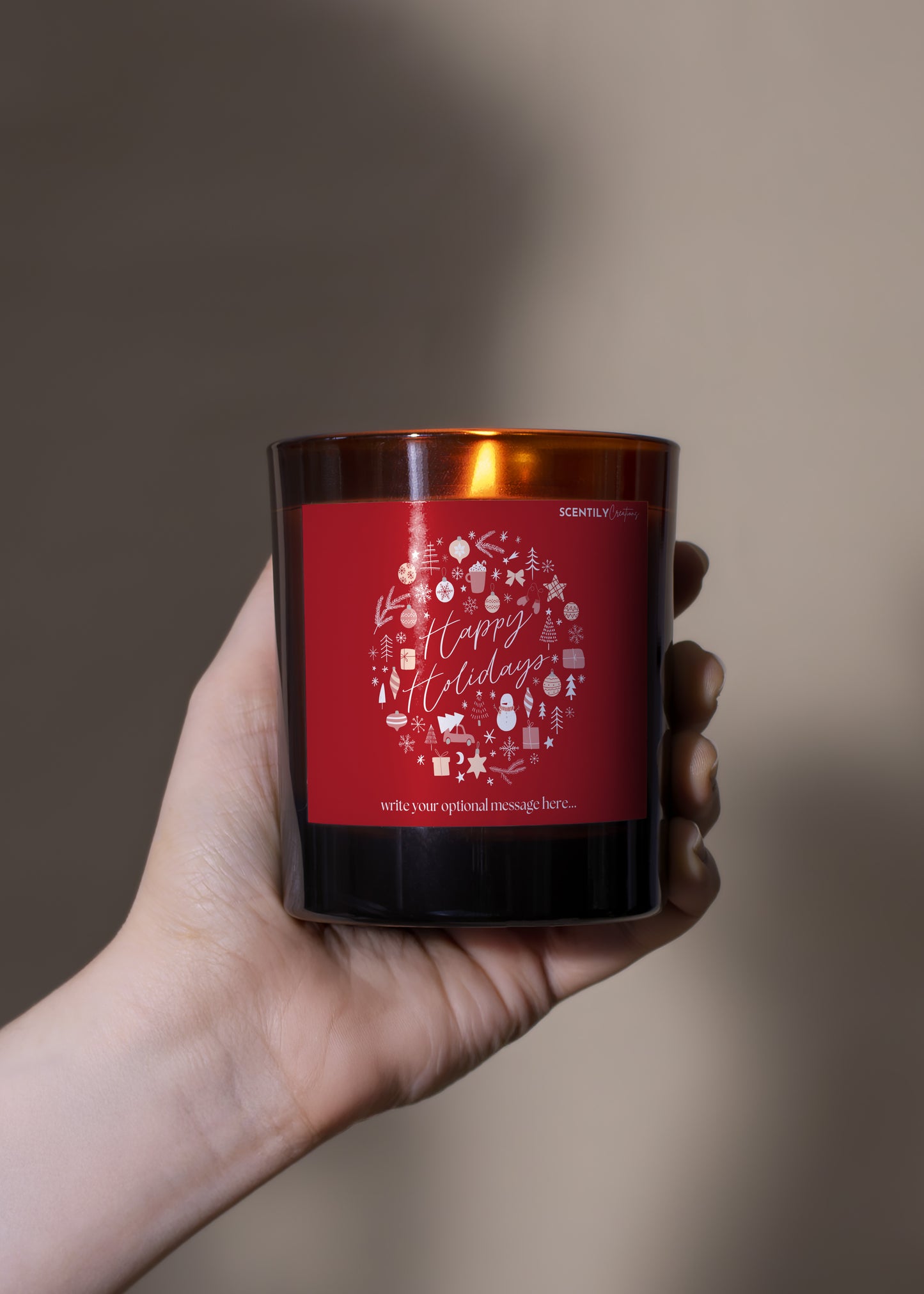 Happy Holidays Bauble Scented Candle