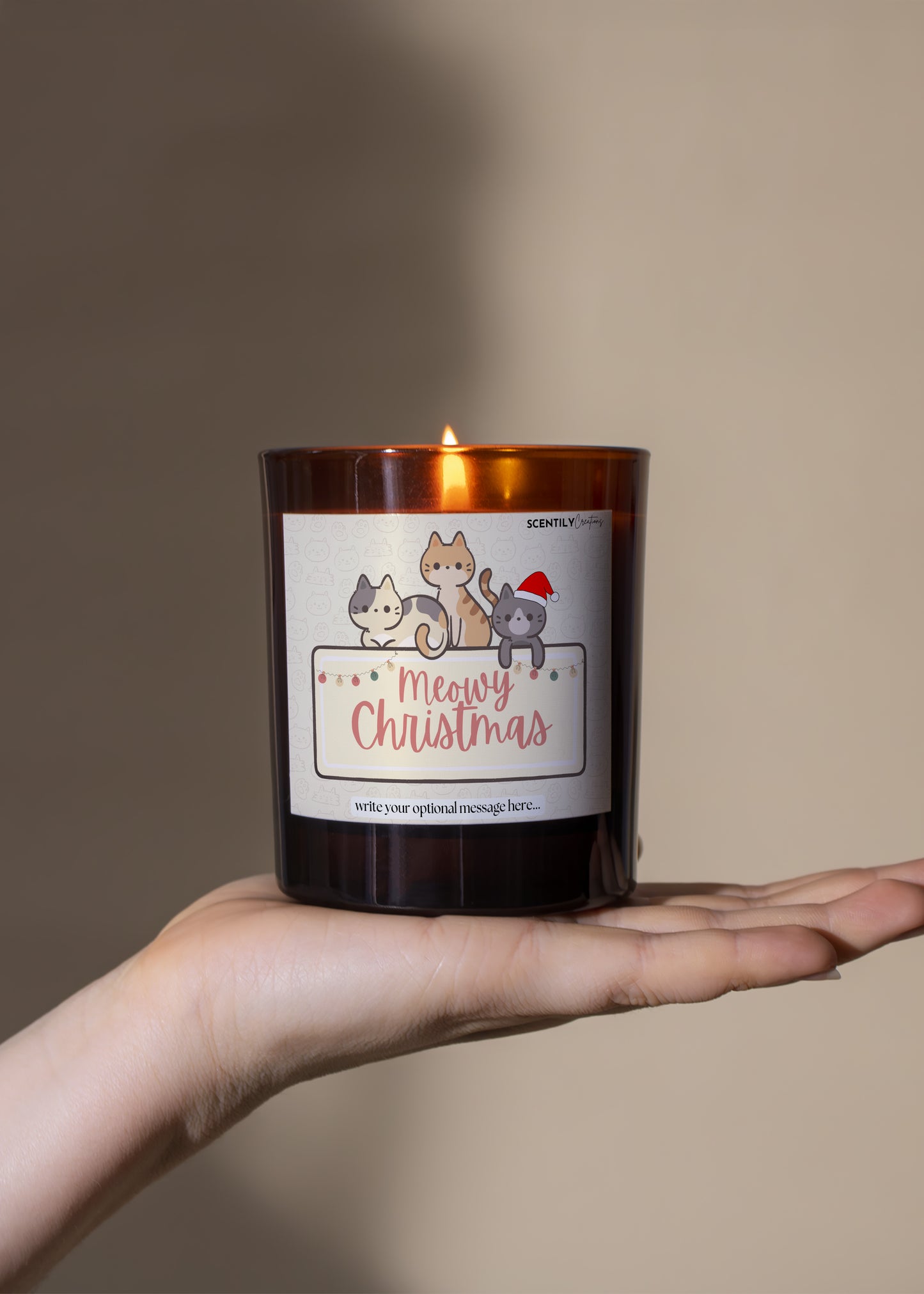 Cat Christmas Scented Candle