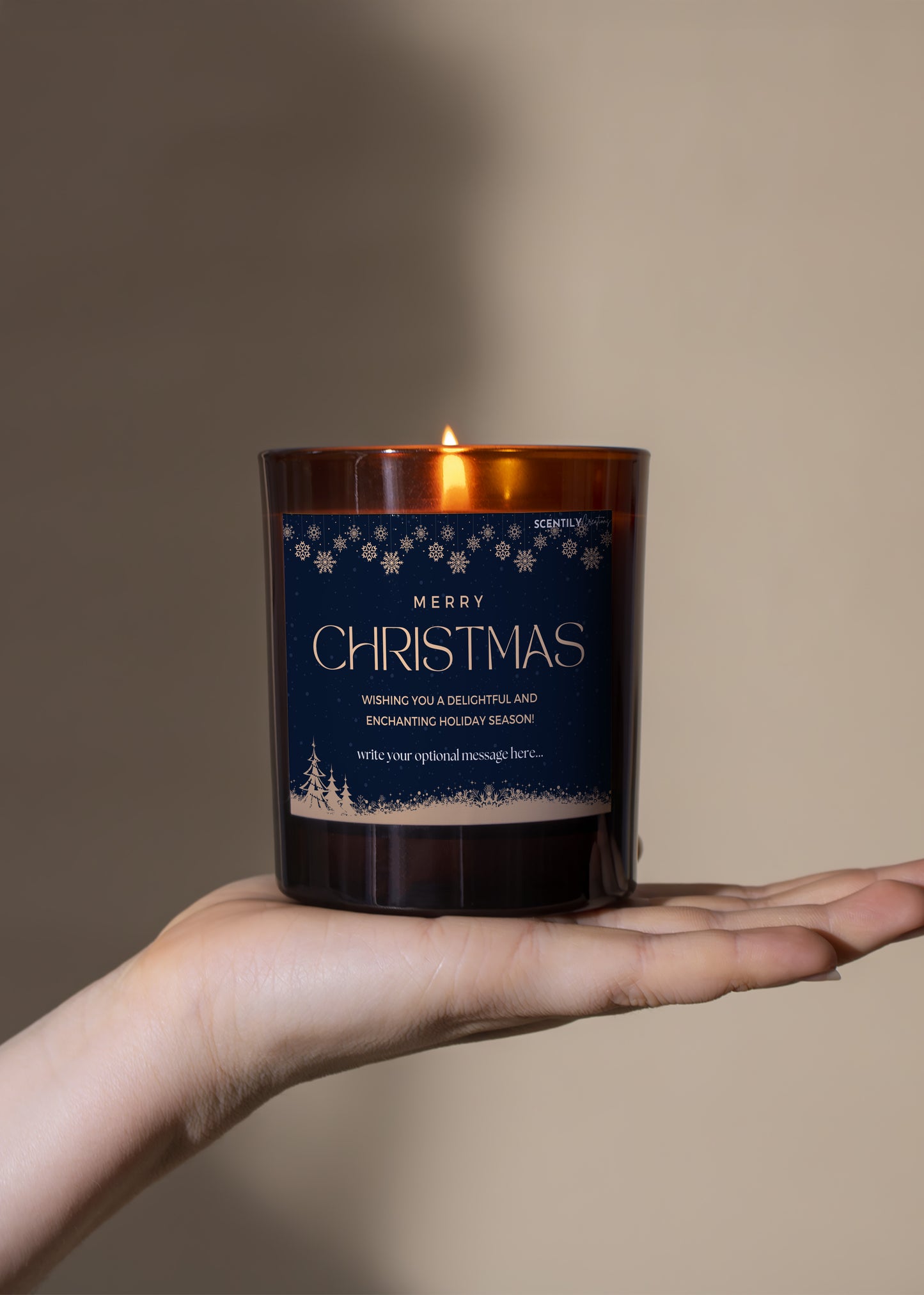 Happy Christmas Navy Scented Candle