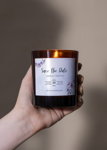 Lilac Save the Date Scented Candle