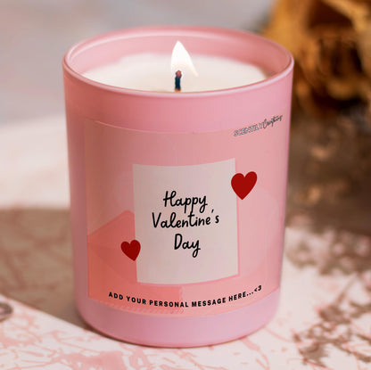 Valentine Day Note Candle