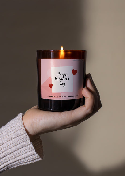 Valentine Note Candle
