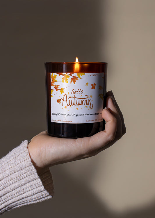 Hello Autumn Leaf Scented Candle