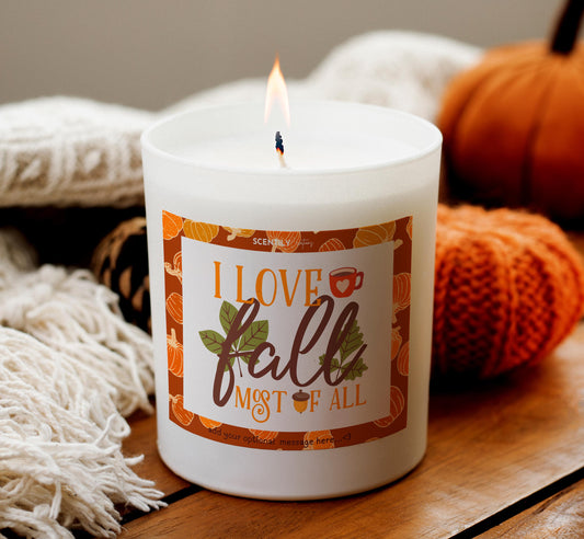 I Love Fall Autumnal Scented Candle
