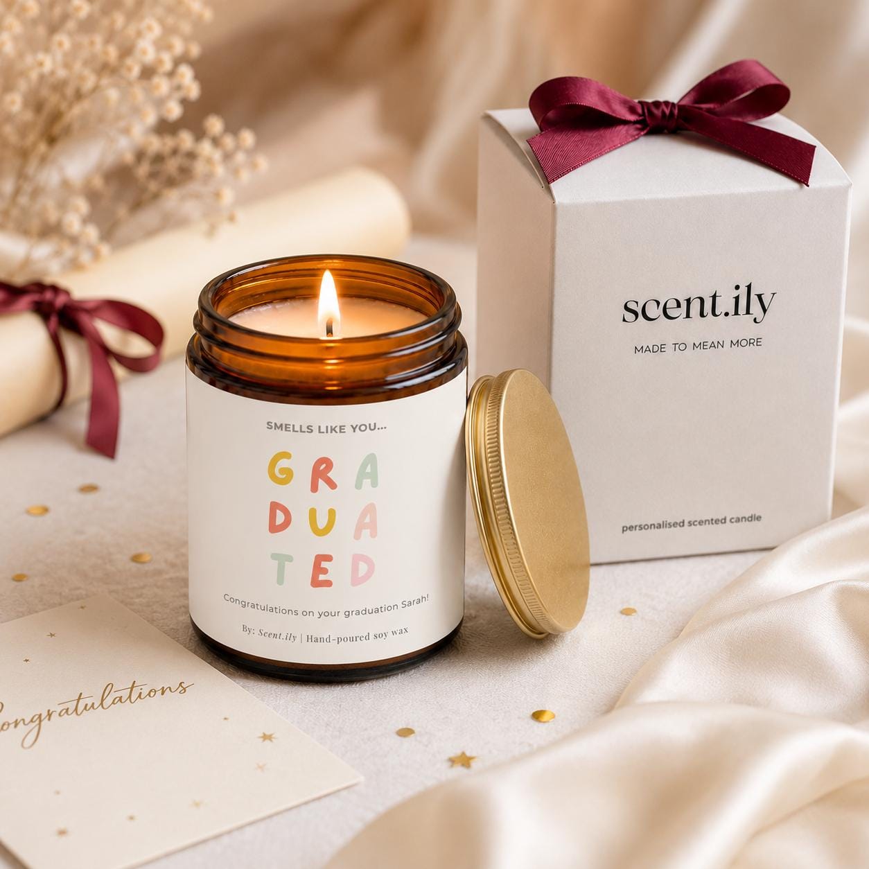 GRADUATED amber candle
