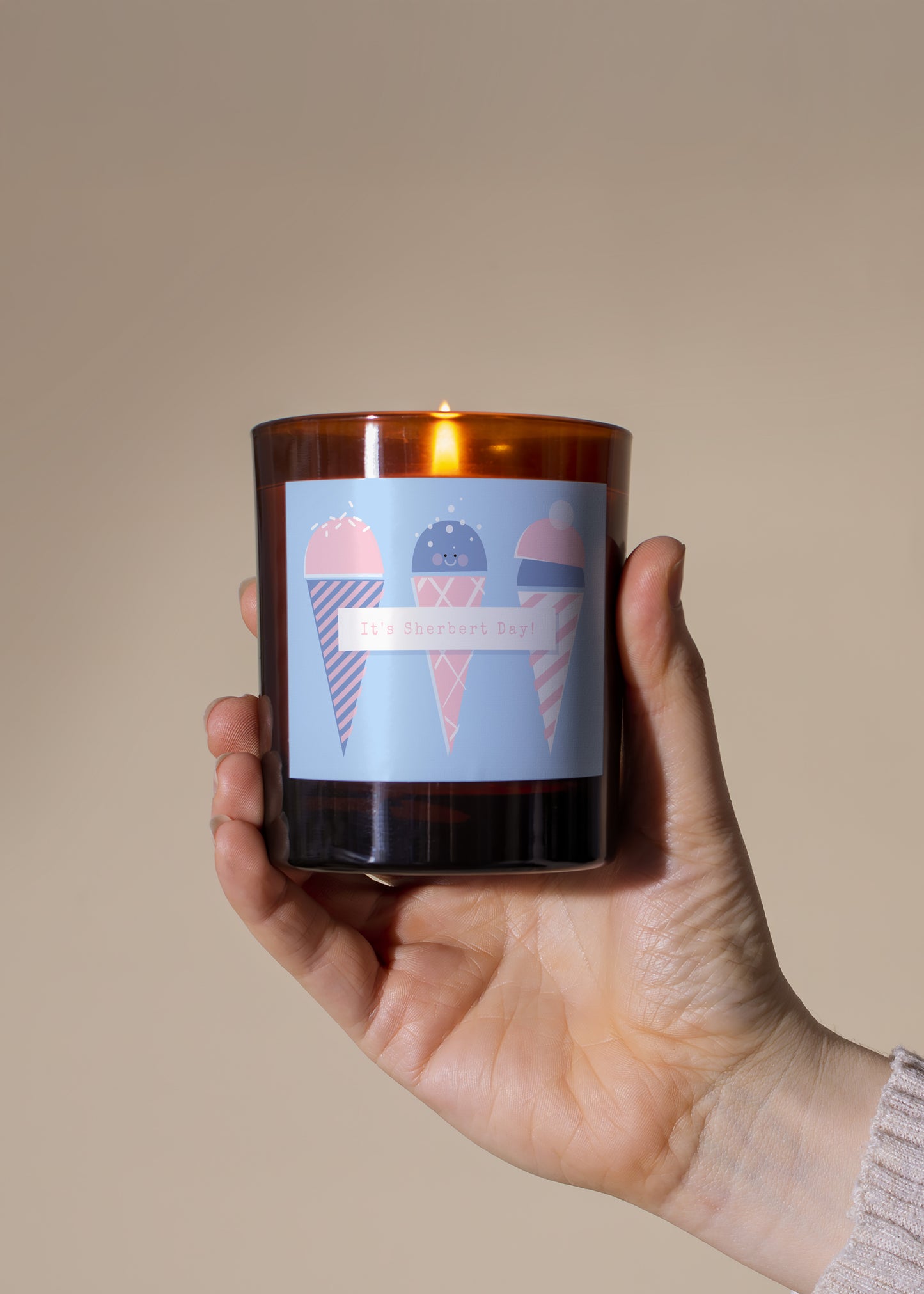 Happy Birthday Ice Cream Candle
