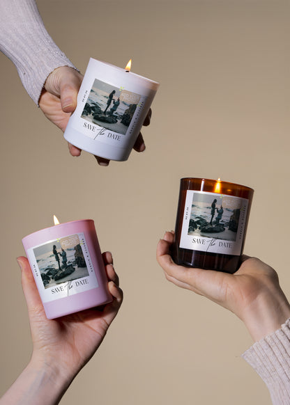 Your Photo Save the Date Scented Candle