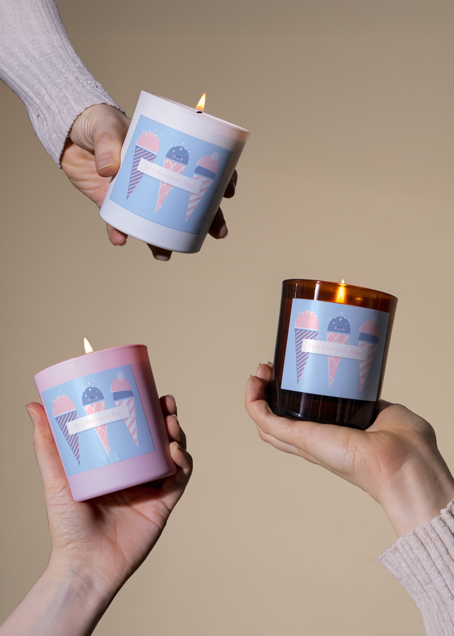 Happy Birthday Ice Cream Candle