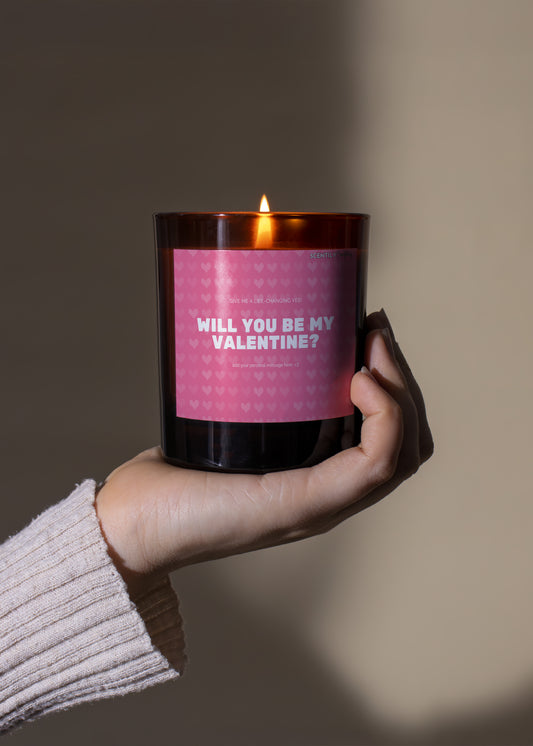 Will You Be My Valentine Candle
