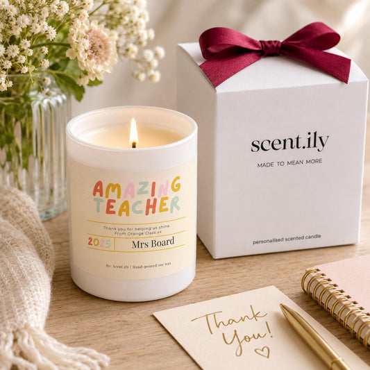 Bright Thank You Teacher Candle