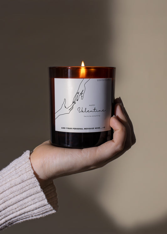 Valentine Hands Touch Candle