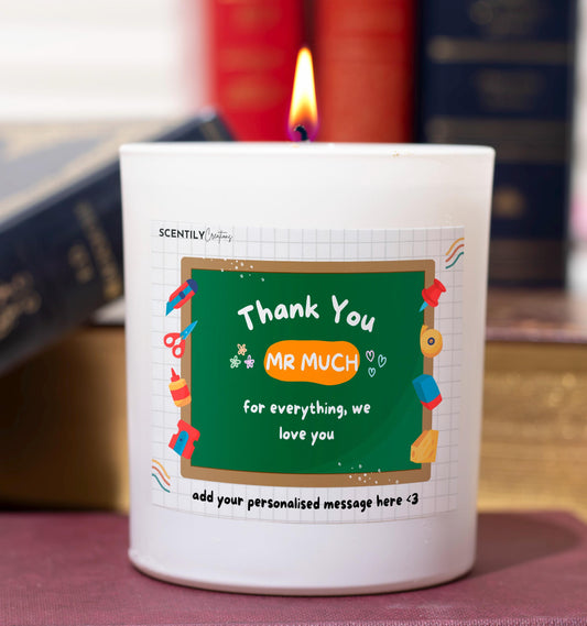Thank You So Much Chalk Board Scented Candle